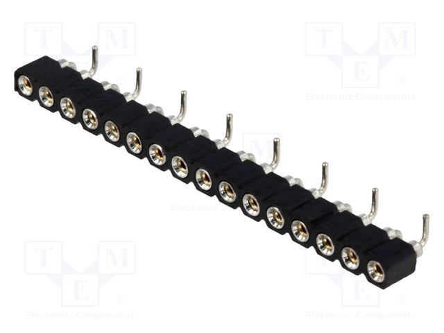 LIITIN: PIN - N LIITINAARAS - PIN: 16 - SMT - PYSTYSUORA - 2,54MM - Piikkirimaliittimet - DS1002-01-1X16S13 - 1