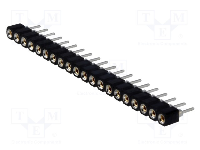 PIIKKIRIMALIITIN - N LIITINAARAS - PIN: 20 - THT - SUORA - 2,54MM - 1X20 - Piikkirimaliittimet - DS1002-01-1X20V13 - 1