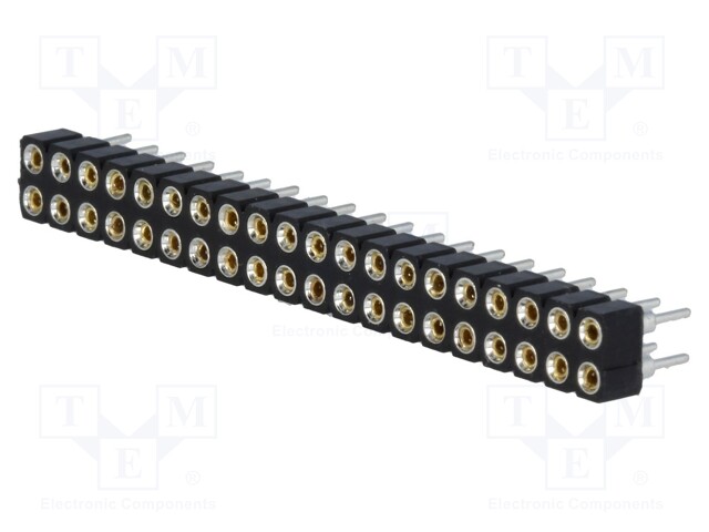 LIITIN: PIN - N LIITINAARAS - PIN: 40 - THT - SUORA - 2,54MM - 2X20 - Piikkirimaliittimet - DS1002-01-2X20V13 - 1