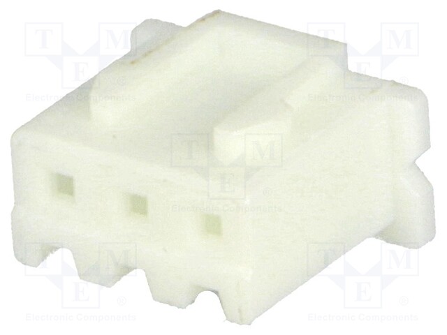 LIITIN: JOHTO-LEVY - PISTOKE - NAARAS - PIN: 3 - XH - 3A - 250V - JOHTOON - Signaaliliittimet rasteri 2,50mm - XHP-3 - 1