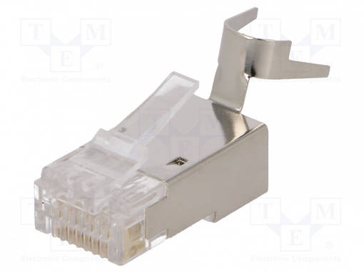 LIITIN: RJ45 - PISTOKE - PIN: 8 - CAT: 6A,7,7A,CAT 8.1 - SUOJATTU - 8P8C - RJ liittimet - LOG-MP0033 - 1