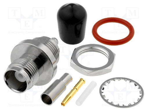 TNC LIITIN - NAARAS - 50OHM - PURISTUS - PANEELIASENNETTAVA - POM - TNC liittimet - T6321U1003NT3 - 1