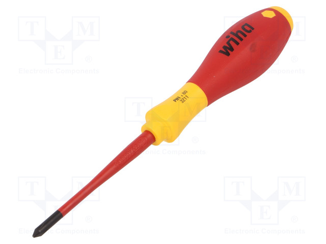 SCREWDRIVER: INSULATED - SLIM - PHILLIPS - PH1 - BLADE LENGTH: 80MM - Ruuvimeisselit ja sarjat - WIHA.35393 - 1