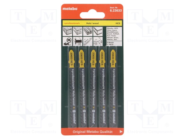 SAHATERÄ-SARJA - PUU,LASTULEVY - 74MM - FAST WOOD - 5KPL - Sahat ja rautasahat - MTB.623633 - 1