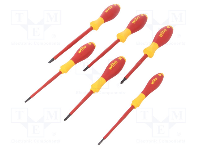SCREWDRIVER: INSULATED-SET - INSULATED - PHILLIPS,SLOT - 1KVAC - Ruuvimeisselit ja sarjat - WIHA.00833 - 1