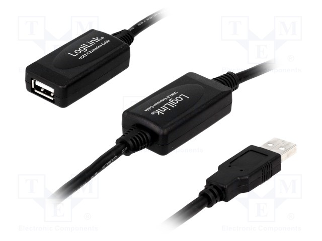 USB-TOISTIN - USB 2.0 - USB A RASIA,USB A PISTOKE MUSTA - USB kaapelit ja adapterit - UA0143 - 1