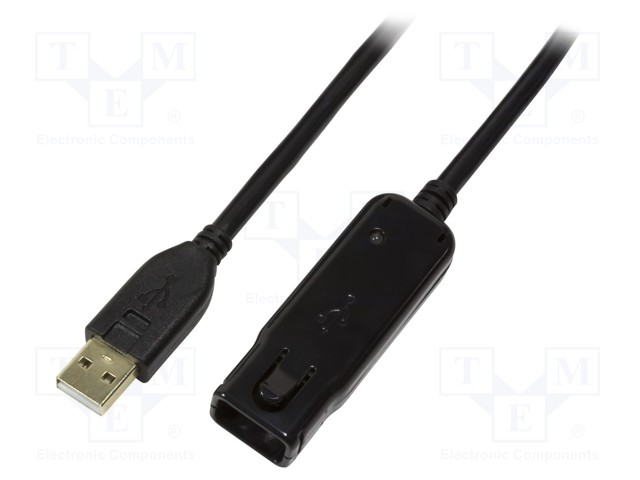 USB-TOISTIN - USB 2.0 - USB A RASIA,USB A PISTOKE MUSTA - USB kaapelit ja adapterit - UA0263 - 1