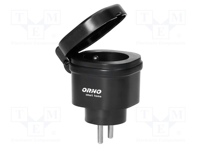 VERKKOPISTORASIA - LIITINASENNUS - 230VAC - IP44 - 13A MUSTA - Rakennusautomatiikka - OR-SH-1733 - 1