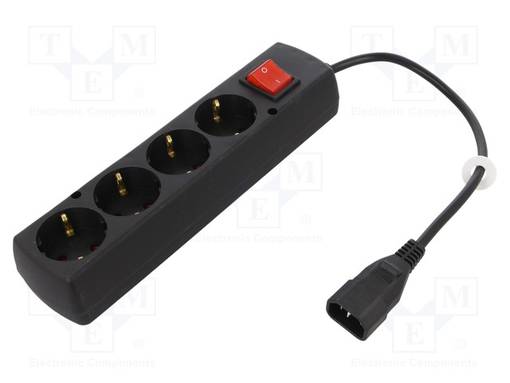 KAAPELI - 3X1MM2 - CEE 7/3 (C) PISTORASIA,IEC C14 UROS-PVC - 0,3M - Tietokone- ja  laitejohdot - PS-PCU470SWS0.3 - 1