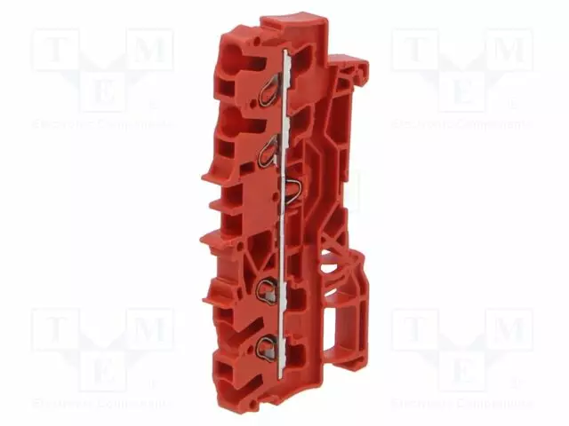 LIITIN: KISKO-DIN-KISKOLLE - JOUSIPURISTIN - PUNAINEN - 2,5MM2 - Kiskoliittimet - 2002-1403 - 1