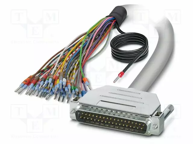 KAAPELI - D-SUB 37PIN PISTOKE,JOHDOT - PVC - PIT: 2M - HARMAA - IP54 - Tietokonekaapelit ja -adapterit - 2926603 - 1