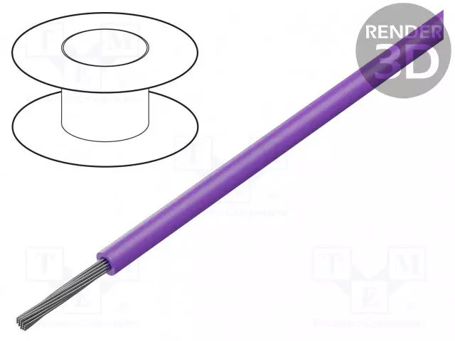 JOHTO - BETATHERM® 145 - 1X0,5MM2 - CU - VIOLETTI - -55÷145°C - Lämmönkestävät kaapelit - 3610-0050-23 - 1