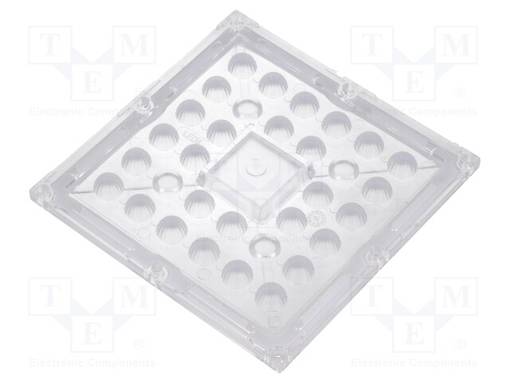 LED-LINSSI - NELIÖMAINEN - PLEXIGLASS PMMA - LÄPINÄKYVÄ - H: 9,5MM - Linssit LEDeille - CS16323 - 1