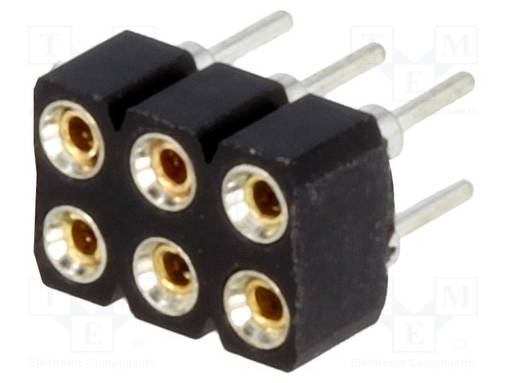 LIITIN: PIN - N LIITINAARAS - PIN: 6 - THT - SUORA - 2,54MM - 2X3 - Piikkirimaliittimet - DS1002-01-2X03V13 - 1