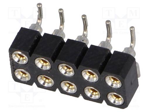 PIIKKIRIMALIITIN - N LIITINAARAS - PIN: 10 - SMT - PYSTYSUORA - 2,54MM - Piikkirimaliittimet - DS1002-01-2X05S13 - 1