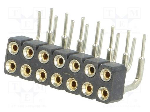 PIIKKIRIMALIITIN - N LIITINAARAS - PIN: 14 - THT - 90° KULMA - 2,54MM - Piikkirimaliittimet - DS1002-01-2X07R13 - 1