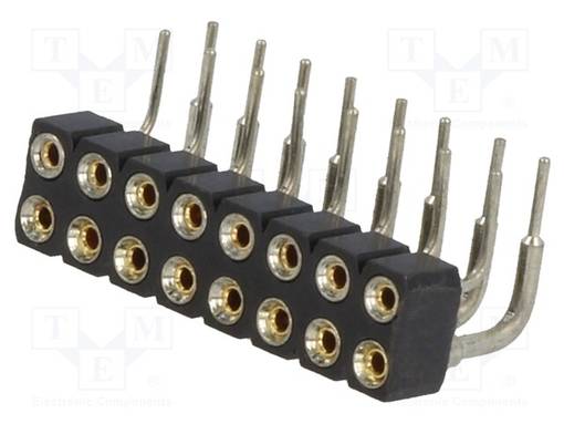 PIIKKIRIMALIITIN - N LIITINAARAS - PIN: 16 - THT - 90° KULMA - 2,54MM - Piikkirimaliittimet - DS1002-01-2X08R13 - 1