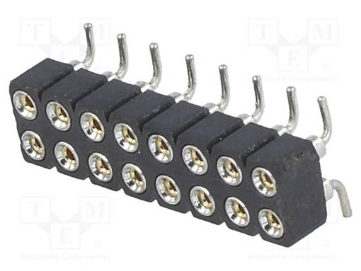 PIIKKIRIMALIITIN - N LIITINAARAS - PIN: 16 - SMT - PYSTYSUORA - 2,54MM - Piikkirimaliittimet - DS1002-01-2X08S13 - 1