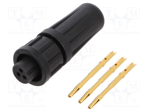 NAARASLIITIN - 6,5A - 125V - PIN: 3 - EN2 - JOHTOON - SWITCHCRAFT liittimet - EN2C3F20G3 - 1