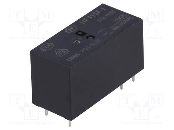 RELE - SPST-NO - UKELAN: 12VDC - 16A/250VAC - PCB - Pienoisreleet - HF115F-I012-1HS3 - 1