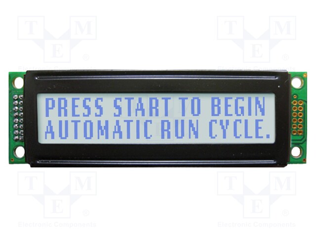 LCD NÄYTTÖ - AAKKOSNUMEERINEN - STN POSITIVE - 20X2 - HARMA - LED - 2X16 - Aakkosnumeeriset LCD-näytöt - NHD-0220FZ-FSWGBW3 - 1