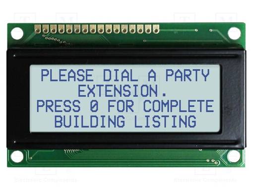 LCD NÄYTTÖ - AAKKOSNUMEERINEN - STN POSITIVE - 20X2 - HARMA - LED - 1X16 - Aakkosnumeeriset LCD-näytöt - NHD-0420AZ-FWG3 - 1