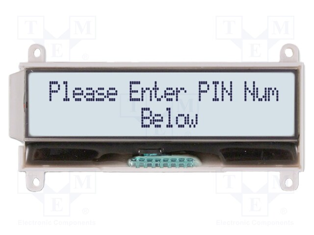 LCD NÄYTTÖ - AAKKOSNUMEERINEN - FSTN POSITIVE - 20X2 - LED - PIN: 8 - 1X8 - Aakkosnumeeriset LCD-näytöt - NHD-C0220BIZ-FSWF3 - 1