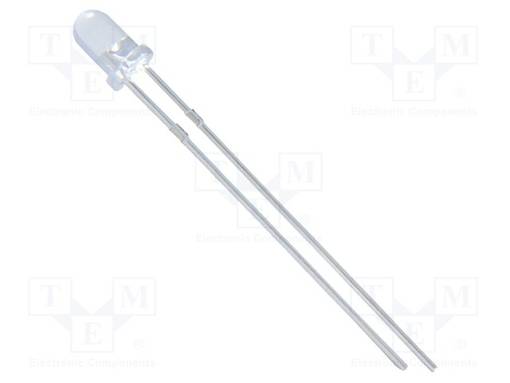 LED - ORANSSI - 3MM - 2500MCD - 10° - ETUOSA: KUPERA - 2÷2,6VDC - Pyöreät LEDit - NTE30033 - 1