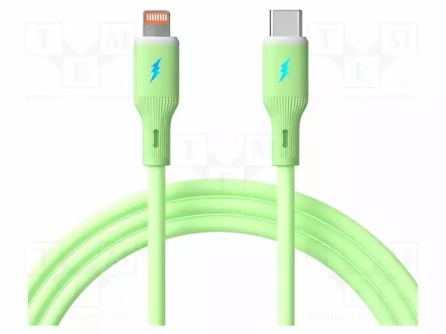 KAAPELI - USB 2.0 - APPLE LIGHTNING-PISTOKE,USB C PISTOKE - 1M - USB kaapelit ja adapterit - AK-USB-73 - 1