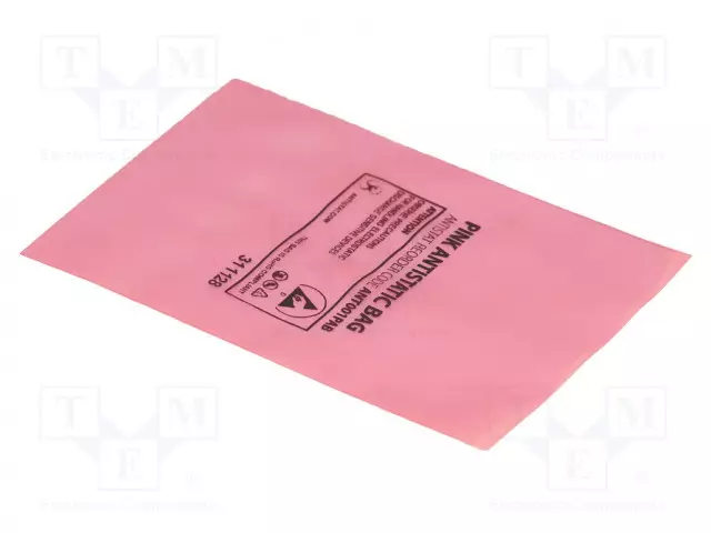 SUOJAPUSSI - ESD - L: 254MM - W: 254MM - PAKS.: 75UM - 100KPL - PINKKI - - ESD laukut, foliot - ATS-001-0063 - 1