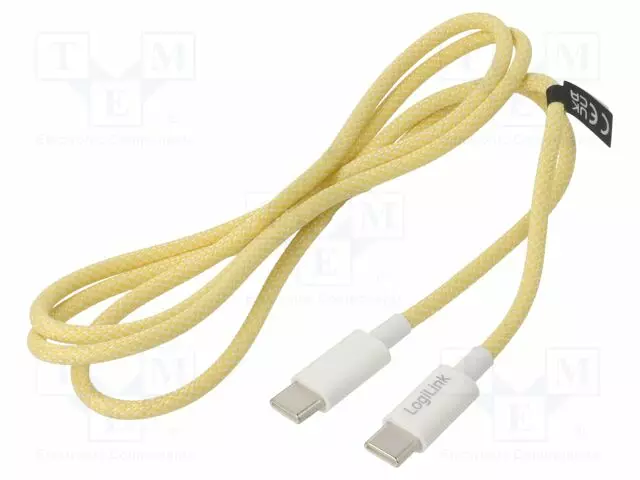 KAAPELI - USB 2.0 - USB C PISTOKE,MOLEMMIN PUOLIN - 1M - KELTAINEN - USB kaapelit ja adapterit - CU0353 - 1