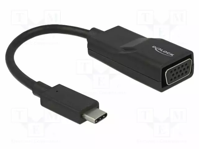 ADAPTERI - 0,08M - MUSTA - MUSTA - HDMI, DVI, DisplayPort johdot - DELOCK-63923 - 1