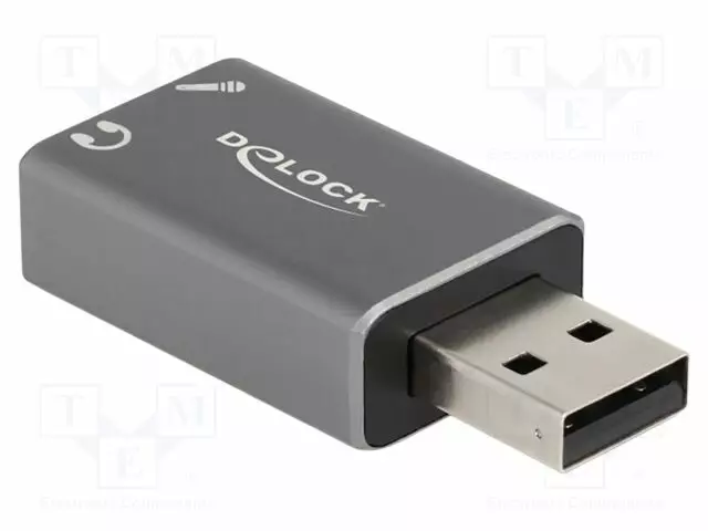 PC-KORTTI: ÄÄNI - USB 2.0 - PNP - HARMAA - Tietokonetarvikkeet - muut - DELOCK-66633 - 1