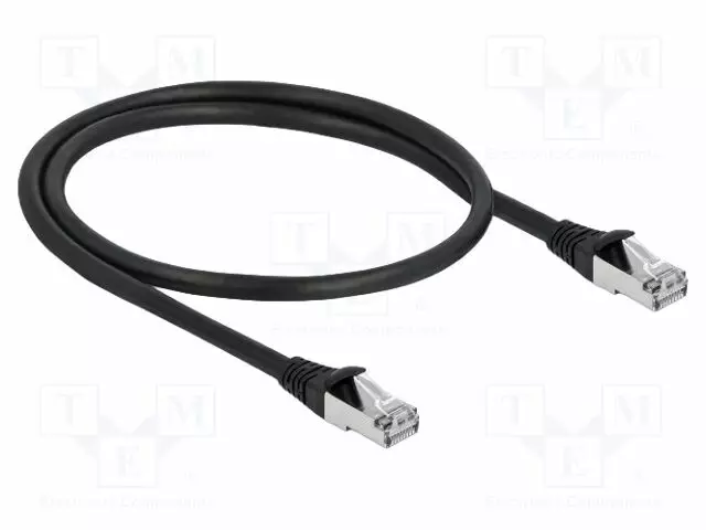 PATCH KAAPELI - S/FTP - CAT 6A - RJ45-PISTOKE,MOLEMMIN PUOLIN - 0,5M - RJ45 Ethernet kaapelit - DELOCK-80133 - 1