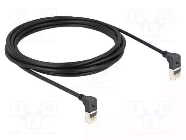 PATCH KAAPELI - S/FTP - CAT 6A - RJ45 YLÄKULMALIITIN,MOLEMMIN PUOLIN - RJ45 Ethernet kaapelit - DELOCK-80283 - 1