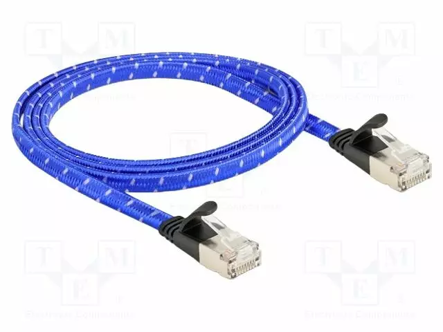 PATCH KAAPELI - U/FTP - CAT 6A - RJ45-PISTOKE,MOLEMMIN PUOLIN - 1M - RJ45 Ethernet kaapelit - DELOCK-80383 - 1