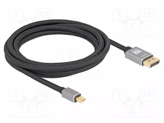 KAAPELI - DISPLAYPORT-PISTOKE,MINI DISPLAYPORT-PISTOKE - PIT: 3M - HDMI, DVI, DisplayPort johdot - DELOCK-81093 - 1