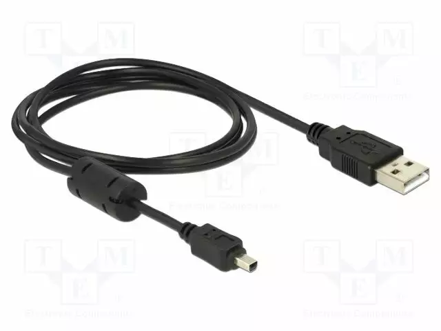 KAAPELI - USB A PISTOKE,USB B 4PIN PIENOISPISTOKE - 1,5M - MUSTA - USB kaapelit ja adapterit - DELOCK-82113 - 1