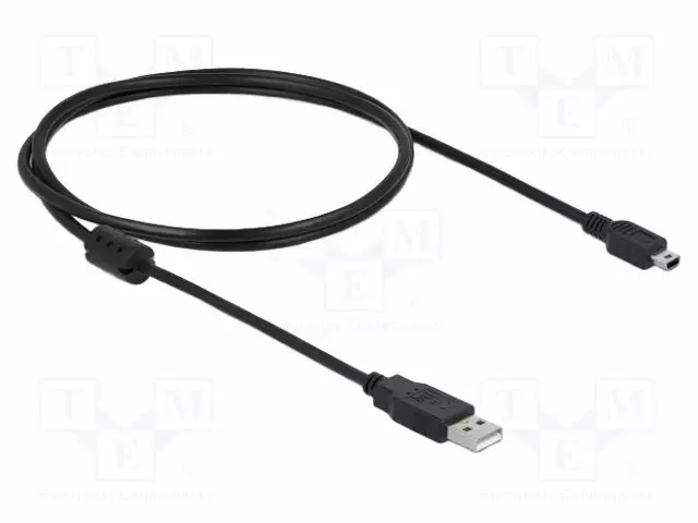 KAAPELI - USB 2.0 - USB A PISTOKE,USB B PIENOISPISTOKE - 1M - MUSTA - USB kaapelit ja adapterit - DELOCK-82273 - 1