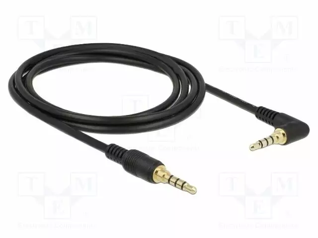 KAAPELI - 2M - PINNOITUS: KULLATTU - MUSTA - 24AWG - Muut audio-videokaapelit - DELOCK-85613 - 1