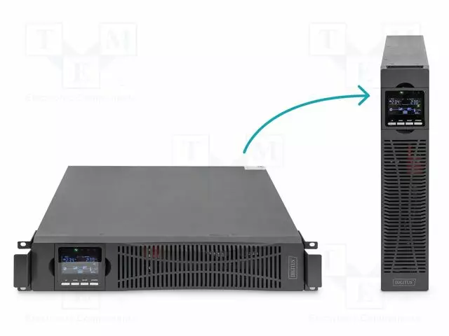 UPS VIRTALÄHDE - 1KW - 1KVA - 208/220/230/240V - RACK - 440X325X86,5MM - UPS ja tietokeneen virtalähteet - DN-170093 - 1