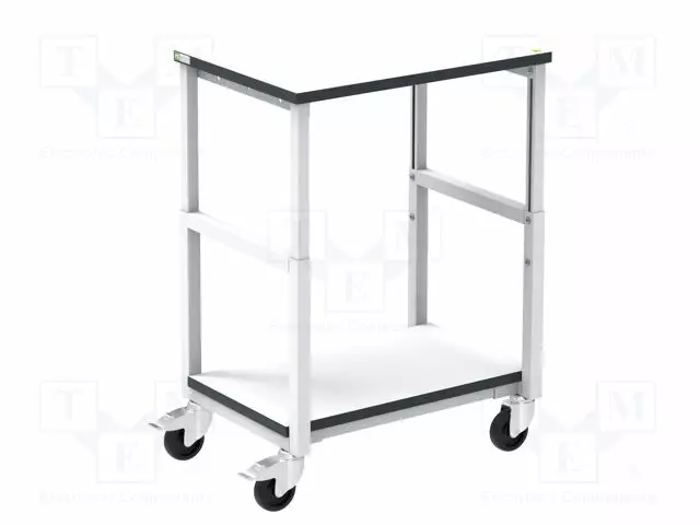 KÄRRY - ESD - W: 700MM - D: 500MM - TERÄS - HARMAA (VAALEA) - 10KOHM÷100MOHM - ESD toimistotarvikkeet - ESD-CART03 - 1