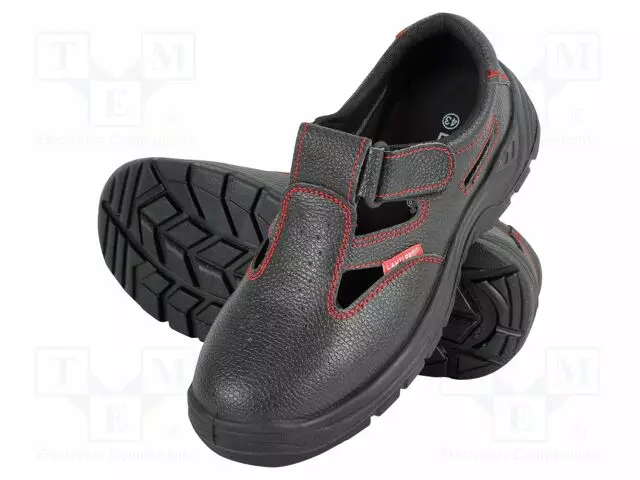 SANDALS - SIZE: 43 - MUSTA - LEATHER - SLIP - WITHOUT TOECAP - Turvakengät ja polvisuojat - LAHTI-L3060243 - 1