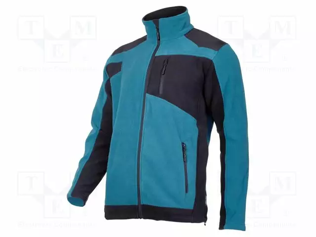 FLEECE SWEATSHIRT - SIZE: L - TURQUOISE- MUSTA - 290G/M2 - Työ- ja suojavaatteet - LAHTI-L4011403 - 1