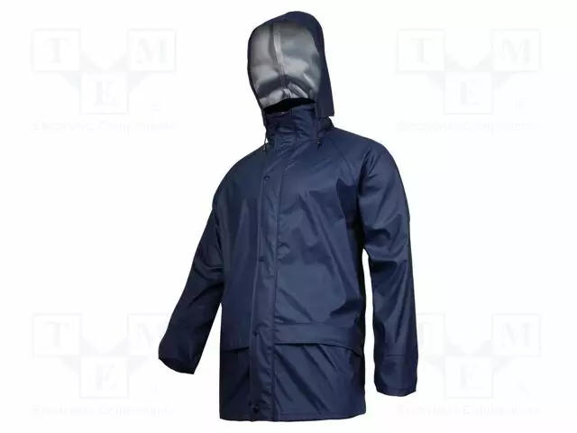 RAINPROOF JACKET - SIZE: L - NAVY BLUE - WITH A HOOD - Työ- ja suojavaatteet - LAHTI-L4091703 - 1