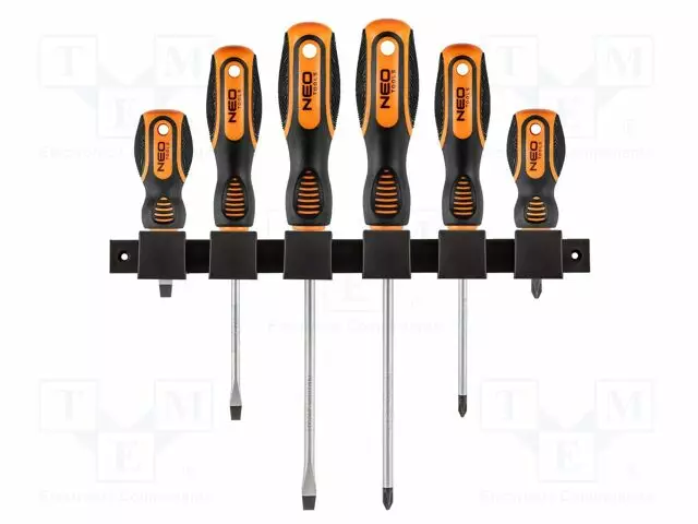 SCREWDRIVER: UNIVERSAL-SET - PHILLIPS,SLOT - 6PCS. - Ruuvimeisselit ja sarjat - NEO-04-193 - 1
