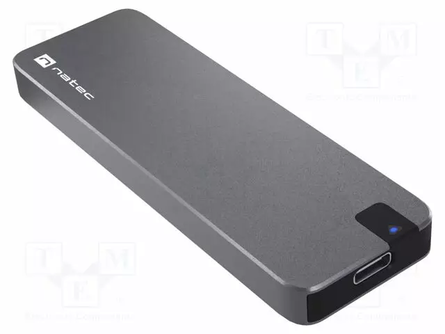 KIINTOLEVYJEN KOTELO: M.2 - 0,21M - USB 3.1 - ALUMIINI - HARMAA - Tietokonetarvikkeet - muut - NKZ-1953 - 1