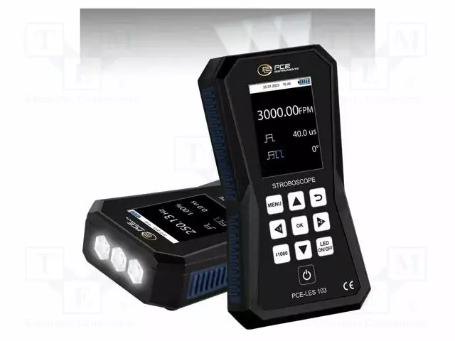 MITTARI: TACHOMETRI, LED-STROBOSKOOPPI - LCD NÄYTTÖ TFT 2,8" - Autohuollon mittarit - PCE-LES103 - 1