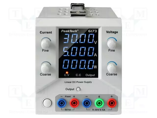 LABORATORY POWER SUPPLY: STANDARD - SINGLE-CHANNEL - CH: 1 - 0÷30VDC - Laboratorioteholähteet - PKT-P6173 - 1