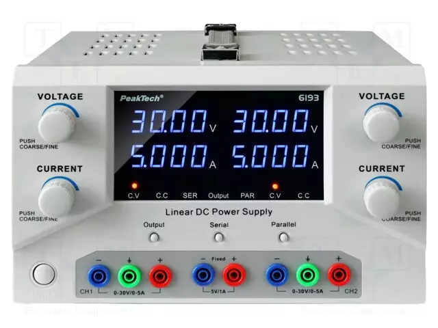 LABORATORY POWER SUPPLY: STANDARD - MULTI-CHANNEL - CH: 2 - 0÷30VDC - Laboratorioteholähteet - PKT-P6193 - 1